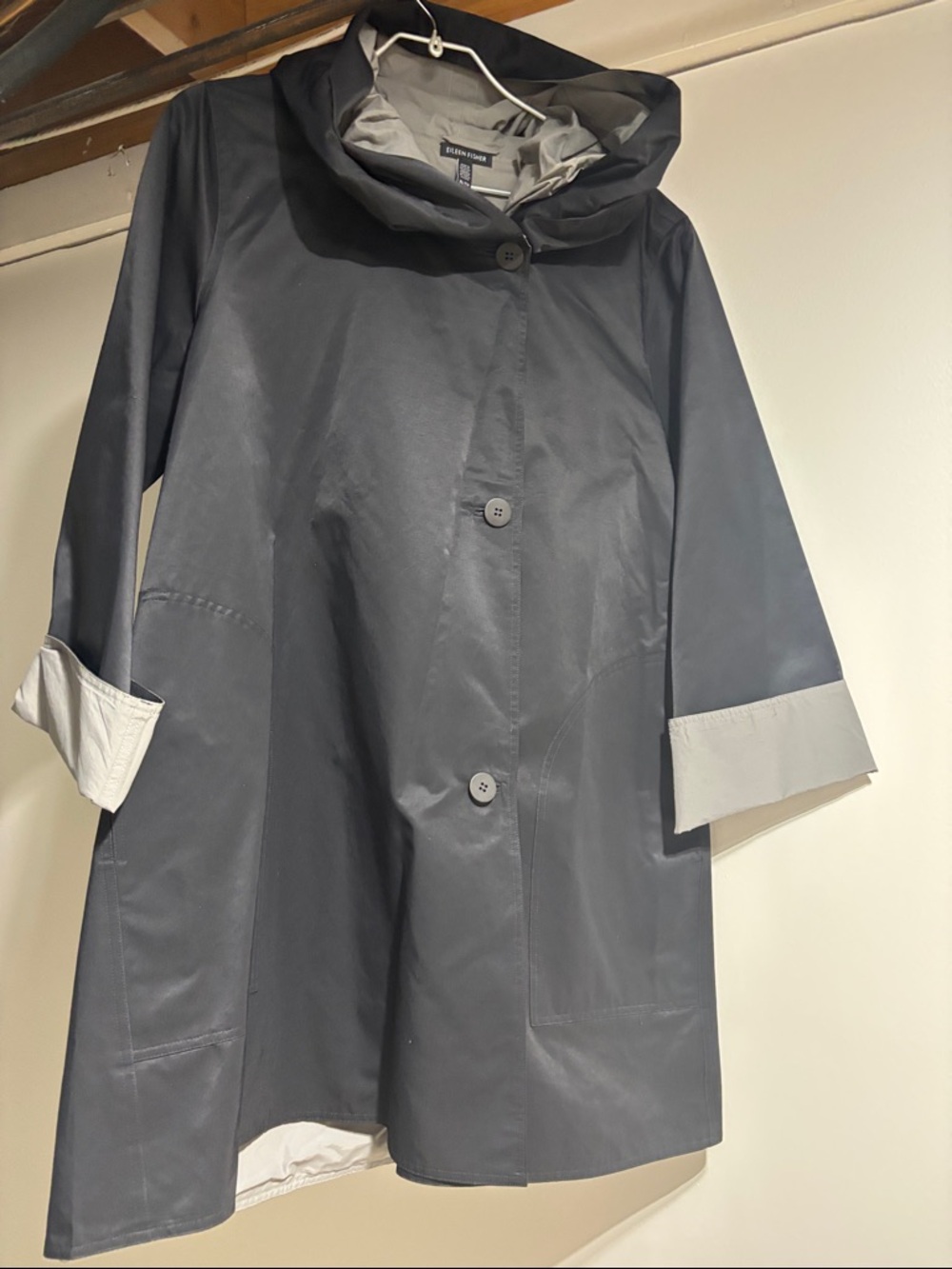 Women’s Eileen Fisher XL reversible rain jacket